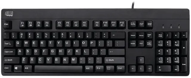 Main image of Adesso Ip67 Rated Waterproof, Antimicrobial Multimedia Usb Keyboard With 2X Pri