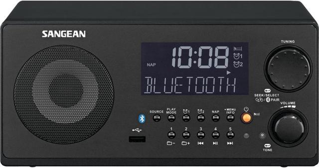 Sangean FM-RBDS /AM/ USB Bluetooth Digital Tabletop Radio with Remote  WR22BK 
