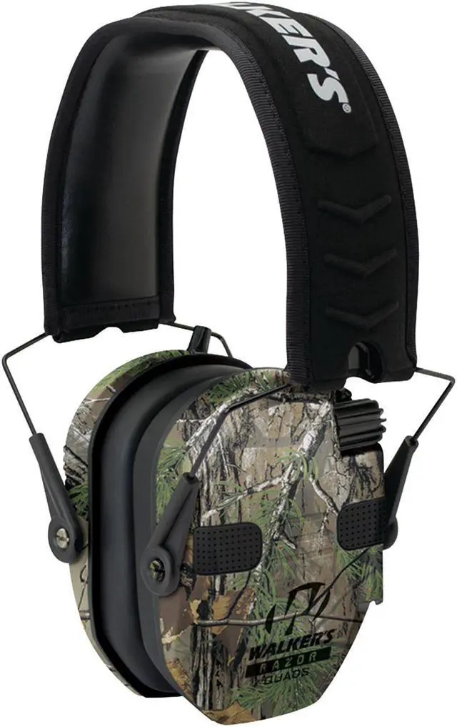 Alt view image 3 of 7 - WALKERS GAME EAR GWP-RSEQM-CMO Razor(R) Series Slim Realtree(R) Xtra Electronic Quad Muff