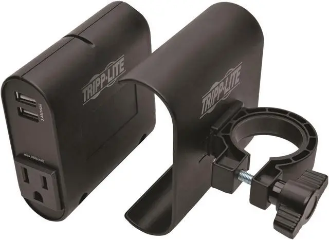 Alt view image 7 of 20 - Tripp Lite DMACUSB Ac/Usb Charging Clip For Display Mounts - Power Adapter - Ac / Usb - 3.4 A - 4 Output Connectors (2 X Usb, 2 X Nema 5-15) - Black