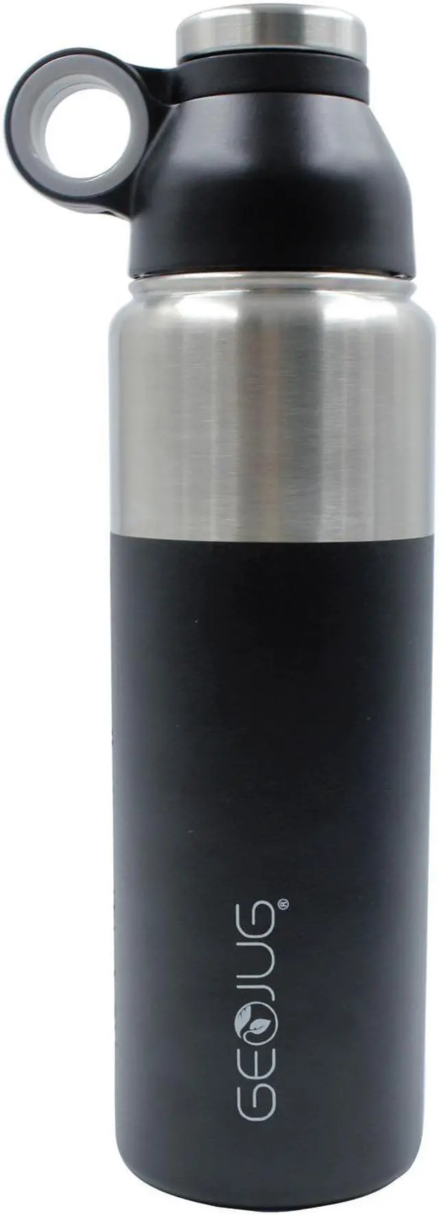 Main image of Brentwood GeoJug 24oz Stainless Steel Vacuum Insulated Water Bottle, Black G-1024BK