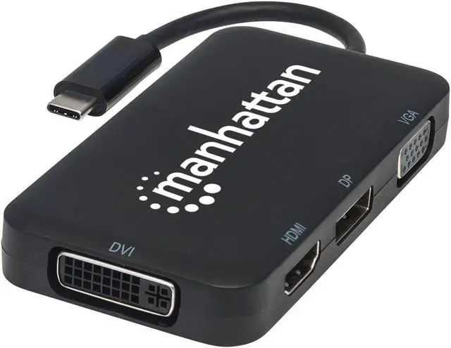 Alt view image 6 of 9 - Manhattan 152600 Usb-C 4-In-1 Audio/Video Converter