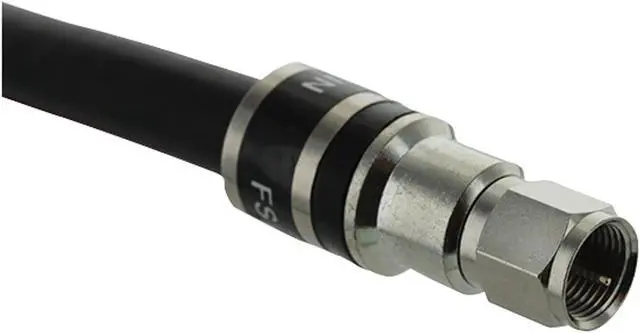 Alt view image 2 of 5 - WilsonPro Coaxial Video Cable - Coaxial for TV, Amplifier, Antenna, Splitter, Surge Protector, Tap - 2 ft - 1 x F Connector Male Video - 1 x F Connector Male Video - Black