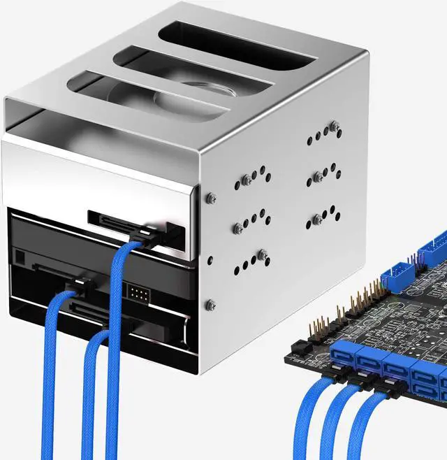 Alt view image 6 of 7 - Bailink 3 PACK SATA Cable SATA III 3 Pack 6Gbps Straight HDD SDD Nylon Braided Cable SATA Data Cable with Locking Latch 19.68 Inch for SATA HDD, SSD, CD Driver, CD Writer, Blue