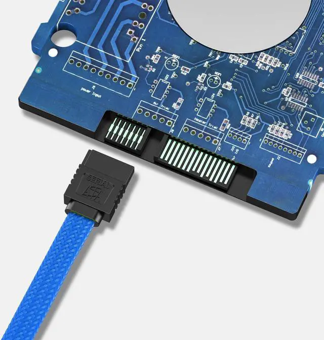 Alt view image 7 of 7 - Bailink 3 PACK SATA Cable SATA III 3 Pack 6Gbps Straight HDD SDD Nylon Braided Cable SATA Data Cable with Locking Latch 19.68 Inch for SATA HDD, SSD, CD Driver, CD Writer, Blue