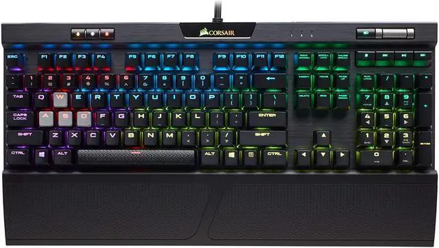 Alt view image 4 of 5 - High Performance RGB Mechanical Gaming Keyboard - CORSAIR K70 RGB MK.2 Keyboard, USB Passthrough & Media Controls - Tactile & Clicky - Cherry MX Blue - RGB LED Backlit