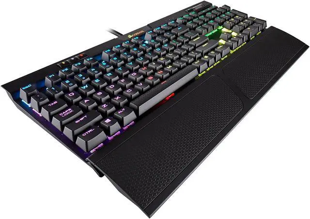 Alt view image 5 of 5 - High Performance RGB Mechanical Gaming Keyboard - CORSAIR K70 RGB MK.2 Keyboard, USB Passthrough & Media Controls - Tactile & Clicky - Cherry MX Blue - RGB LED Backlit