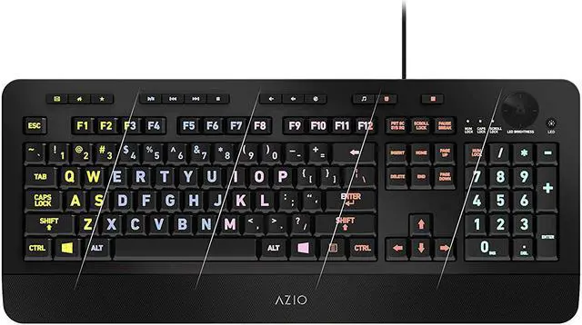 Alt view image 3 of 3 - High Performance Gaming Keyboard and Mouse Combo, LED Rainbow Backlit USB Wired Computer Keyboard 104 Key, Spill-Resistant Design, Ergonomic Wrist Rest Keyboard Mouse Set for Windows PC Gamer - Black