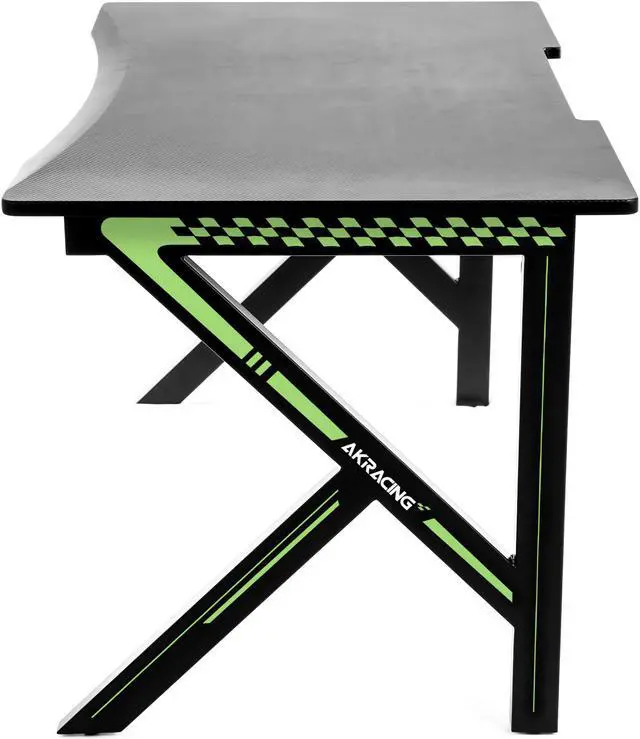 Alt view image 5 of 10 - AKRacing Summit Gaming Desk with XL Mouse Pad - Green (AK-SUMMIT-GN-NA)