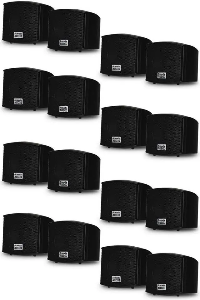 Main image of Acoustic Audio AA321B Mountable Indoor Speakers 3200 Watts Black 8 Pair Pack AA321B-8Pr