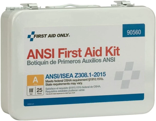 Alt view image 6 of 12 - First Aid Only ANSI Class A 25 Person Bulk First Aid Kit for 25 People 89 Pieces 90560