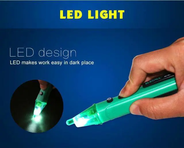 Alt view image 5 of 6 - ELECALL Multi-function AC Voltage Detectors Tester Sensor NonContact Induction Test Pencil Electric Pen 90-1000V With LED Light