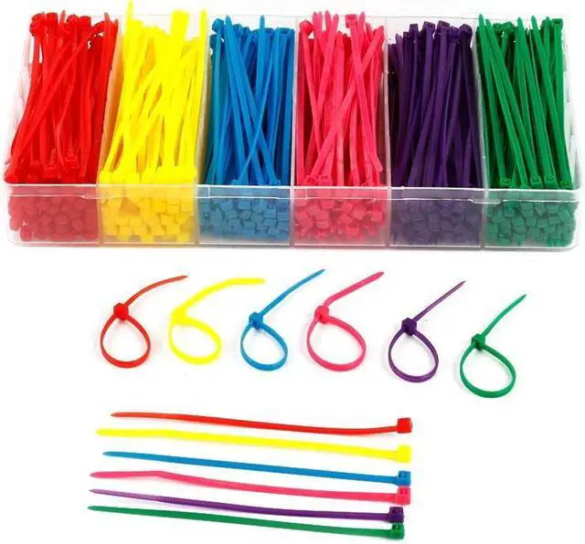 Alt view image 4 of 6 - 3*100mm Colorful Self-Locking Nylon Cable Ties480Pcs/Box Cable Zip Tie Loop Ties For Wires Tidy