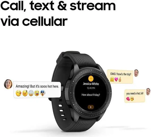 Alt view image 12 of 12 - Samsung Galaxy Watch (42mm) Midnight Black (Bluetooth) â€“ US Version with Warranty