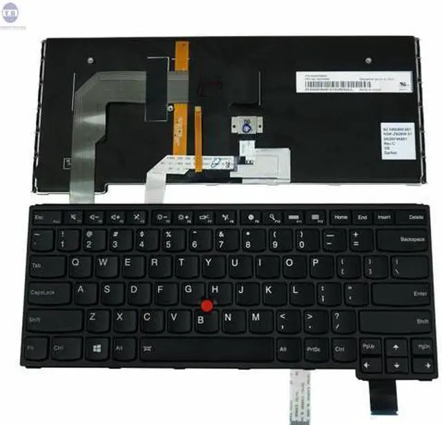 Main image of New US Layout Replacement   Laptop backlit Keyboard (With Frame) For Lenovo ThinkPad Yoga P40 MT 20GQ 20GR 460 MT 20EL 20EM 14 MT 20FY Light Backlight Black Notebook US