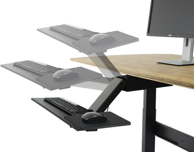 Uncaged Ergonomics KT2 Ergonomic Keyboard Tray - Raise Keyboards Above Desk  Height - Standing Desk Keyboard Tray - Negative Tilt - Black in the Office  Accessories department at
