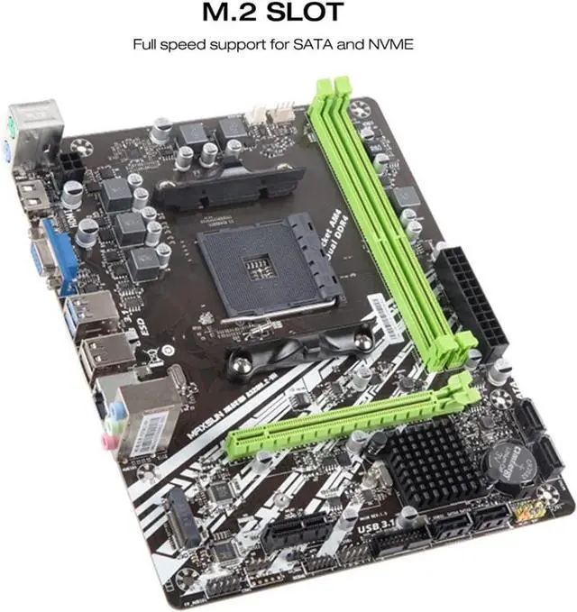 Alt view image 2 of 4 - Motherboard AM4 A320M.2-VH Challenger  forAMD Ddr4 Memory Slots Rams PCI-E Slot Ssd VGA Mainboard for Desktopgaming Motherboard Combo