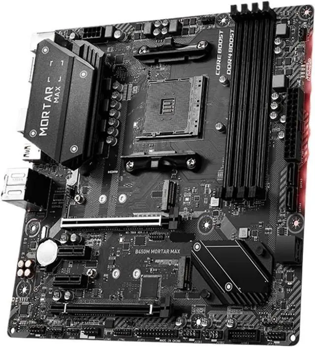 Main image of B450M Mortar MAX Motherboard 9 Adopt chipse 4xDDR4t Socket AM4 PCI-E 3.0 Max 128GB 2×M.2