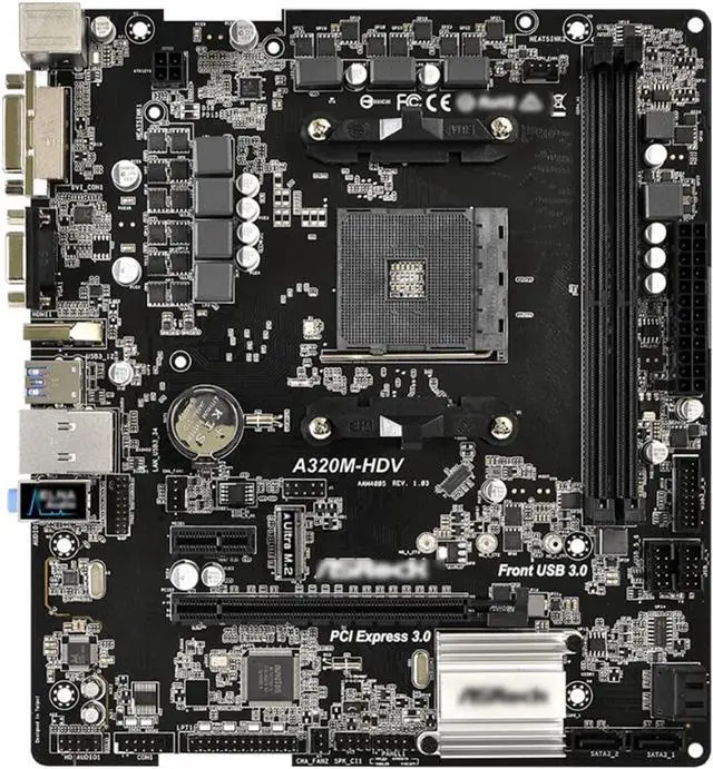 Main image of Fit forASROCK Super Alloy A320M-HDV Desktop Motherboard A320 Socket AM4 DDR4 32G SATA3 1 Ultra M.2 USB 3.1 VGA HDMI Micro-ATXgaming Motherboard Combo