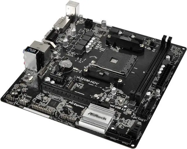 Alt view image 3 of 4 - Fit forASROCK Super Alloy A320M-HDV Desktop Motherboard A320 Socket AM4 DDR4 32G SATA3 1 Ultra M.2 USB 3.1 VGA HDMI Micro-ATXgaming Motherboard Combo