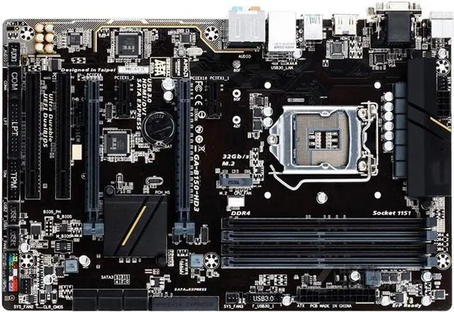 Main image of Computer Motherboards Computer Motherboard Fit forGigabyte GA-B150-HD3 B150 Socket LGA 1151 DDR4 Motherboard USB3.0 SATA3 PCI-E3.0