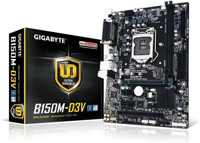 Alt view image 2 of 4 - B150M D3V Desktop GA-B150M-D3V DDR4 Motherboard B150M B150 Socket LGA 1151 USB3.0 Motherboard