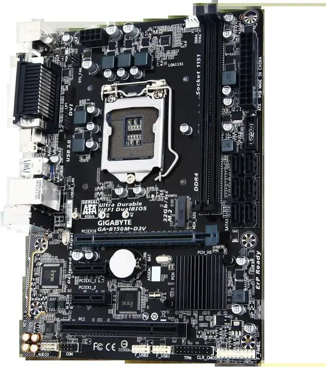 Alt view image 3 of 4 - B150M D3V Desktop GA-B150M-D3V DDR4 Motherboard B150M B150 Socket LGA 1151 USB3.0 Motherboard