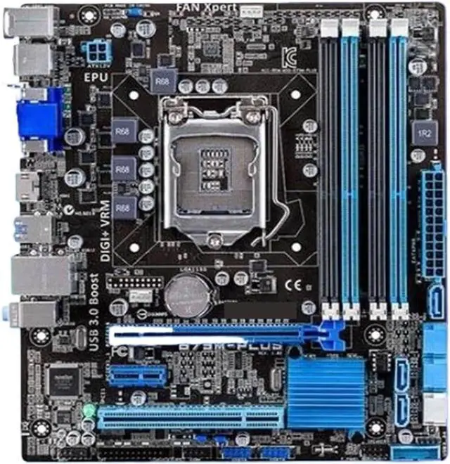 Main image of B75M-PLUS Desktop Motherboard B75 Socket LGA 1155 i3 i5 i7 DDR3 32G 3 USB3.0