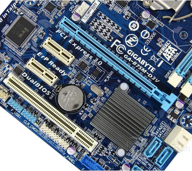 Alt view image 3 of 6 - Pc Motherboard Motherboard Fit forGigabyte GA-B75M-D3V Desktop Motherboard B75 Socket LGA 1155 I3 I5 I7 DDR3 32G Micro ATX Motherboard