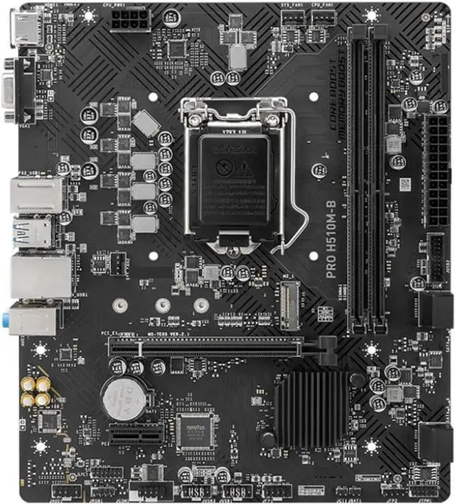 Alt view image 4 of 6 - H510M-B Motherboard Support i9-11900KF 11900F i7-11700KF i5-11400F 10400F i3-10100F CPU LGA1200 2xDDR4 M.2