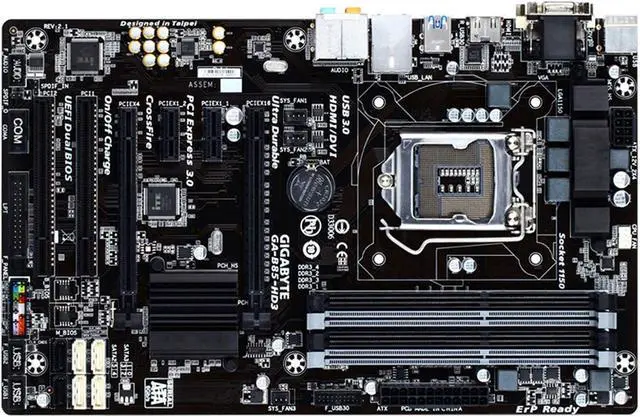 Main image of Computer Motherboards Fit forGigabyte GA-B85-HD3 LGA 1150 DDR3 B85 32GB Fit for I3 I5 I7 Desktop Motherboard