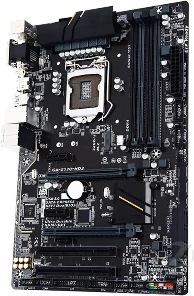 Alt view image 2 of 4 - Pc Motherboard Fit for LGA 1151 DDR4 Fit forGigabyte GA-Z170-HD3 Motherboard Core I7/i5/i3 PCI-E 3.0 USB3.0 M.2 Desktop forGigabyte Z170 Mainbaord DDR4 1151