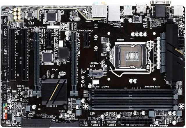 Alt view image 3 of 4 - Pc Motherboard Fit for LGA 1151 DDR4 Fit forGigabyte GA-Z170-HD3 Motherboard Core I7/i5/i3 PCI-E 3.0 USB3.0 M.2 Desktop forGigabyte Z170 Mainbaord DDR4 1151