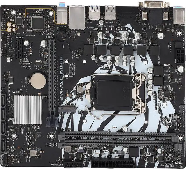 Alt view image 5 of 6 - Desktop Computer Motherboard, M ATX DDR4 Double Channel PCI E Slot USB 3.2 Interface with 10th Gen Core Processor for H410M D3V / M.2 Motherboard