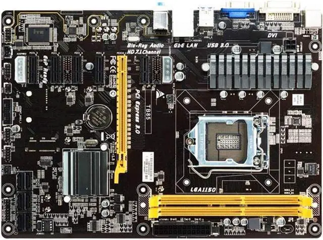 Main image of Pc Motherboard Motherboard Fit forBiostar TB85 Desktop Board B85 LGA 1150 I7 I5 I3 DDR3 6GP 6 PCIE Original (Replace H81 H61 TB250 PRO BTC)