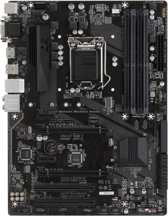 Main image of Computer Motherboards Fit forGigabyte B250 HD3 Desktop Motherboard LGA 1151 Support 6th/7th-Gen I7 I5 I3 DDR4 64GB M.2 SSD