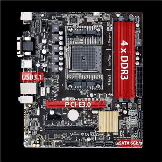 Alt view image 2 of 5 - Pc Motherboard Motherboard Socket FM2/FM2+ Fit forASUS A88XM-A Motherboard  forAMD A10 DDR3 64GB PCI-E 3.0 HDMI  forAMD A10 A8 A6 A4 Desktop  forAMD A88X Mainboard FM2 FM2+