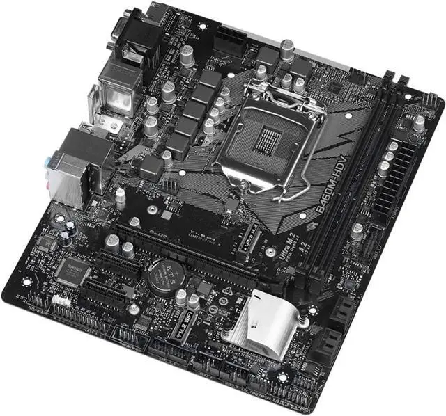 Alt view image 2 of 5 - Motherboard Fit forASROCK B460M-HDV Motherboard forIntel B460 LGA1200 10th Gen Core i9/i7/i5/i3 DDR4 128GB USB3.2 Gen1 SATA3 M.2 PCIe3.0 forIntel LAN