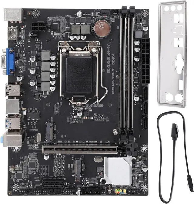 Alt view image 5 of 5 - Computer Motherboard B460M - K DDR4 LGA1200 Slot PCI E3.0 VGA High Definition Multimedia Interface M.2 NVM Computer Gaming Motherboard