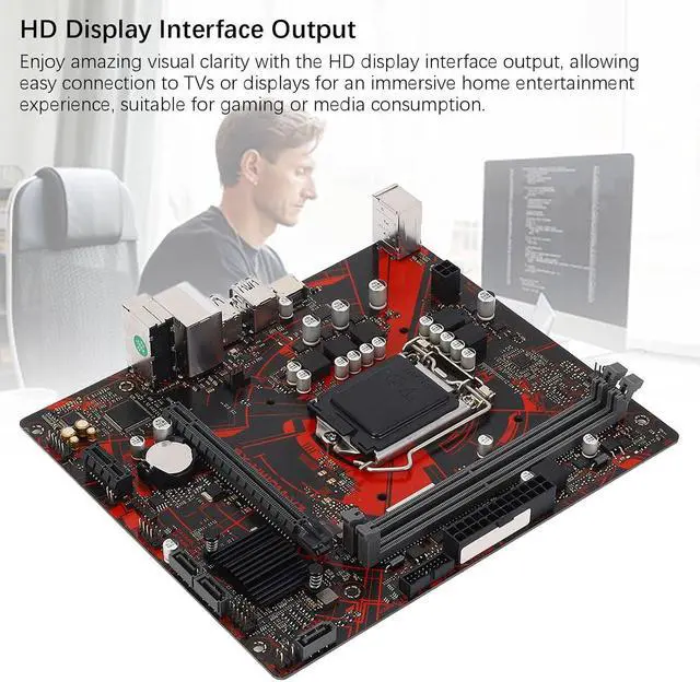 Alt view image 4 of 6 - EX H410M V3 Computer Motherboard, 2 DDR4 DIMM 64GB M ATX PCI E 3.0 Desktop Motherboard for LGA 1200, for Core 10th gen, 1x PCIE X16, HDMI, USB2.0