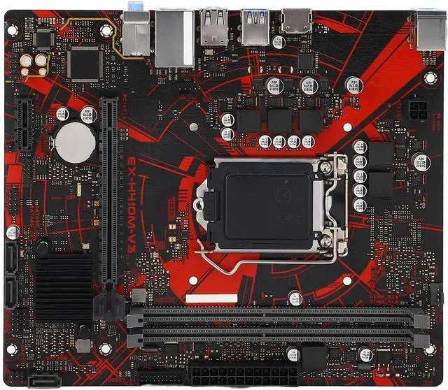 Alt view image 6 of 6 - EX H410M V3 Computer Motherboard, 2 DDR4 DIMM 64GB M ATX PCI E 3.0 Desktop Motherboard for LGA 1200, for Core 10th gen, 1x PCIE X16, HDMI, USB2.0