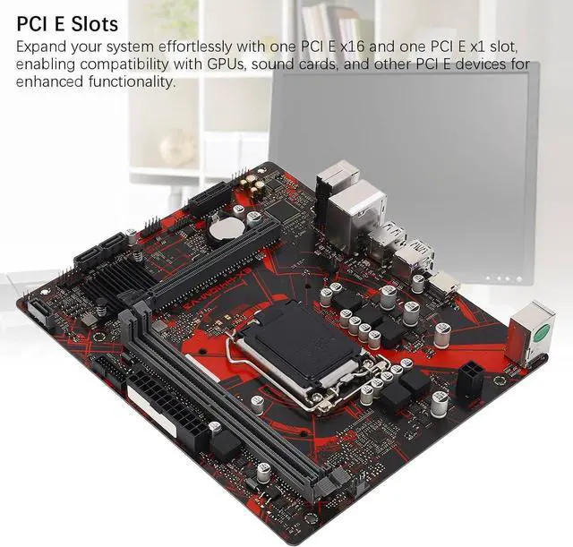 Alt view image 5 of 6 - EX H410M V3 Computer Motherboard, 2 DDR4 DIMM 64GB M ATX PCI E 3.0 Desktop Motherboard for LGA 1200, for Core 10th gen, 1x PCIE X16, HDMI, USB2.0