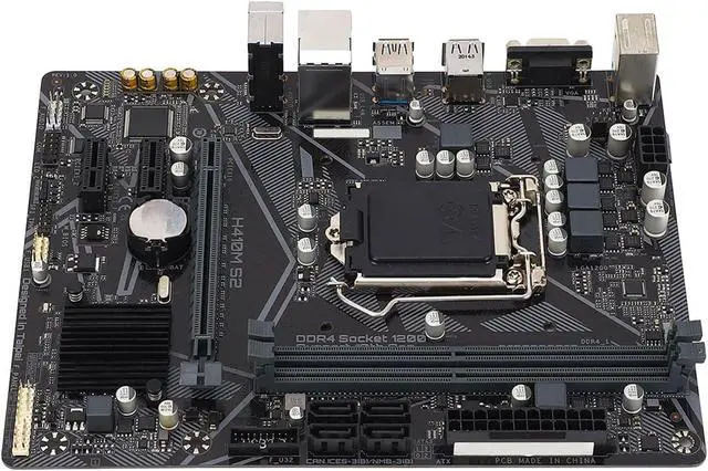 Main image of H410M Computer Motherboard, 2 DDR4 DIMM Slot M ATX Desktop Motherboard for LGA 1200 10th Gen, for Core CPU Processor, 1x PCIE X16, 4X SATA III, 1x VGA, USB2.0