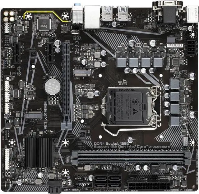 Main image of Computer Motherboards Fit forGigabyte B560M D2V Motherboards LGA 1200 DDR4 64GB M-ATX forIntel B560 Desktop Mainboard M.2 SATA III USB3.0