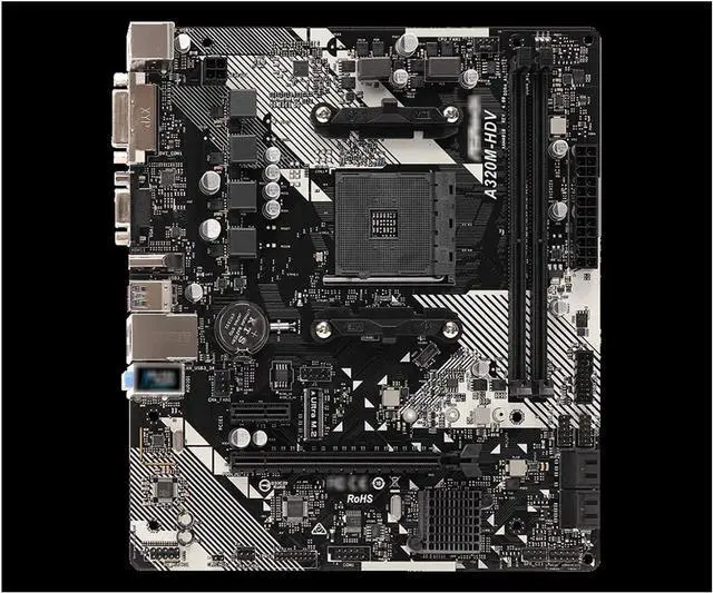 Alt view image 3 of 4 - Computer Motherboards Fit forASROCK Super Alloy A320M-HDV R4.0 Desktop Motherboard PC AM4 Socket DDR4 SATA3, Ultra M.2 USB 3.1 VGA HDMI Micro ATX Mainboard