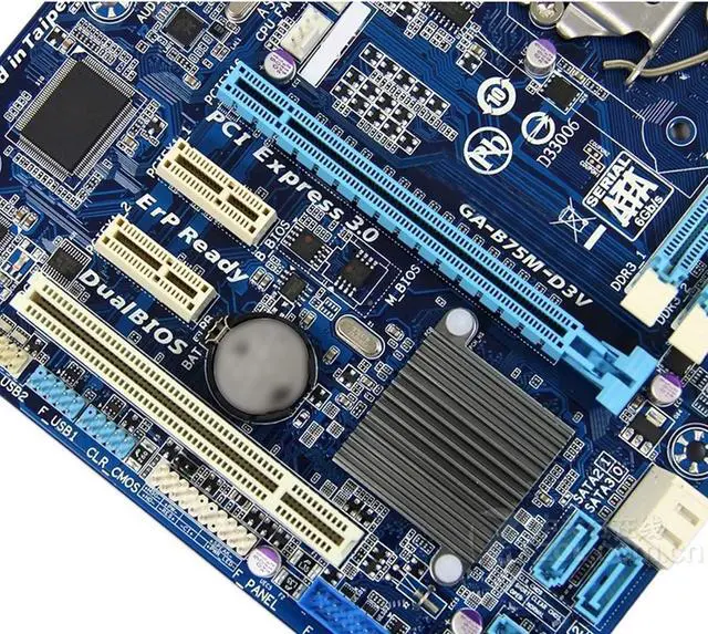 Alt view image 2 of 4 - Computer Replacement Board Fit forGigabyte GA-B75M-D3V Desktop Motherboard B75 Socket Fit for LGA 1155 I3 I5 I7 DDR3 32G Micro ATX B75M-D3V Desktop Computer Motherboard