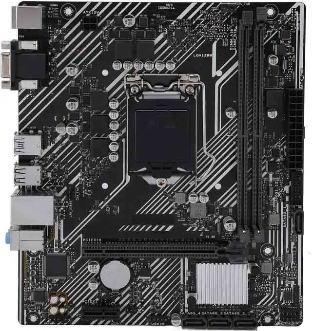 Main image of H510M F Computer Motherboard, 2 DDR4 DIMM 64GB M ATX PCI E 4.0 Desktop Motherboard for LGA 1200, for Core 10th 11th gen, 1x PCIE X16, 4X SATA III, VGA, USB2.0