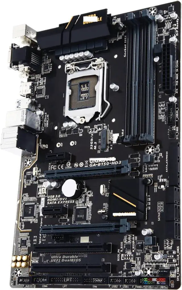Alt view image 2 of 3 - Motherboard Fit forGigabyte GA-B150-HD3 for 6/7th Gen forIntel LGA 1151 with I/O Back Plate Shield - Industrial PackagedNon-Original Packaging
