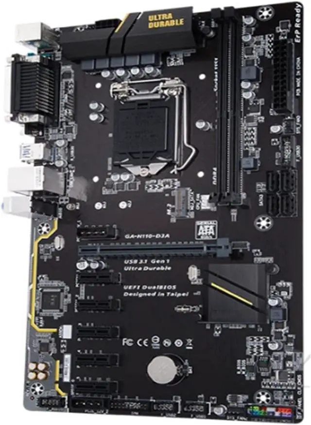 Alt view image 3 of 4 - Mining Motherboard Fit for H110-D3A B250 Motherboard forGigabyte GA-H110-D3A LGA 1151 DDR4 GA-H110-D3A 32GB Desktop Motherboard Computer 6PCIE
