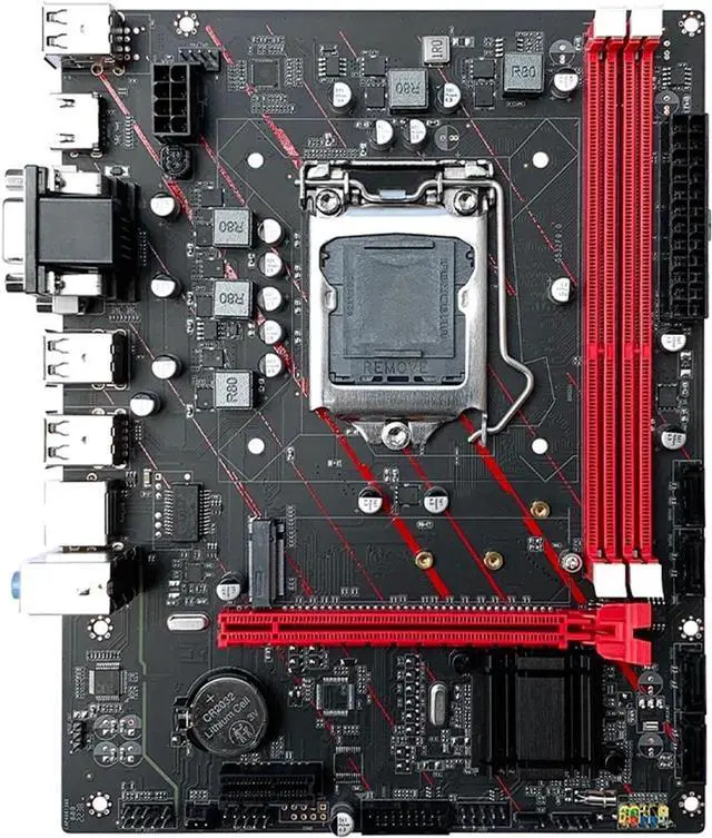 Main image of Motherboard Fit for JGINYUE H61 LGA 1155 M-ATX Motherboard forIntel i3 i5 i7 E3 V2 CPU DDR3 1333 1600MHz 16GB RAM SATA USB2.0 VGA HDMI DVI H61M-G